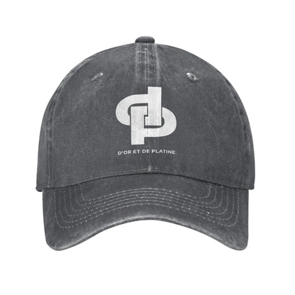 Rapper JuL Washed Baseball Cap D'or et de platine  Design Print Sun Trucker Hat Summer Unisex Men Kpop Rock Baseball Caps