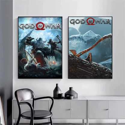 Classic Game G-God Of War Poster Modern Aesthetic Wall Art Print Room Decoration Items for Bedroom Home Decor Gift