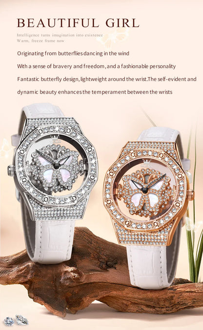 OLEVS 9996 Watch Elegant  Luxury Woman Skeleton Quartz Watch Scale Waterproof Luminous Diamond Dial Ladies Watch Gifts Original