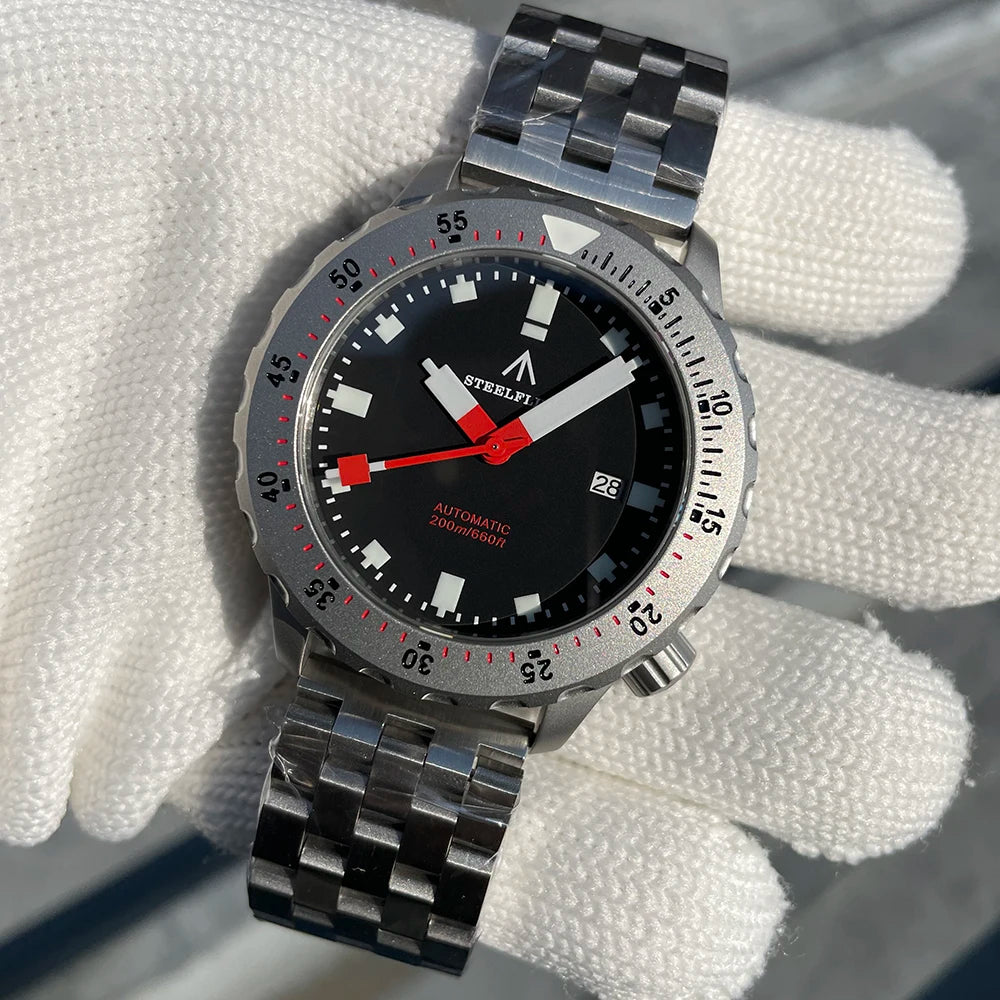 STEELFLIER Official SF752 Fashion Mechanical Wristwatch NH35 Movement Super BGW9 Luminous 20Bar Waterproof Luxury Dive Watches