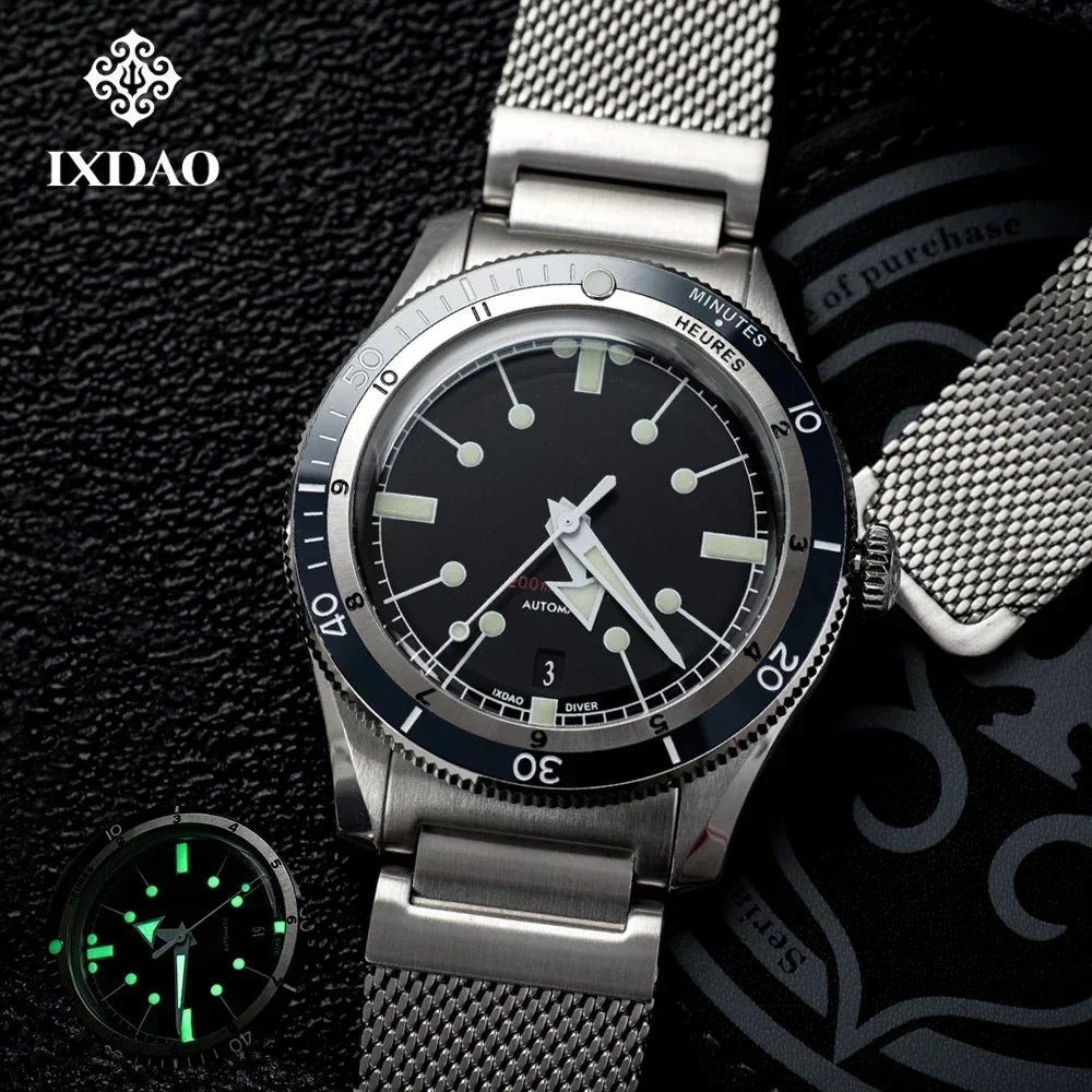 IX&DAO IPOSE 2025 new 5303 men's automatic mechanical watch PT5000 sapphire stainless steel diving 20Bar luminous C3 watches for