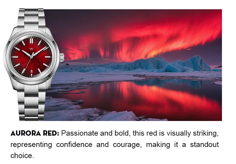WM Watch Automatic Mechanical Watch NH35 Glacier Series 100M Waterproof AR Coated Sapphire Welly Merck Watches For Man WM226