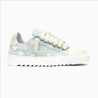 Baskets en toile peinte de style britannique, marque de luxe, pour hommes et femmes, motif à pois, chaussures de sport tendance pour tous les jours.