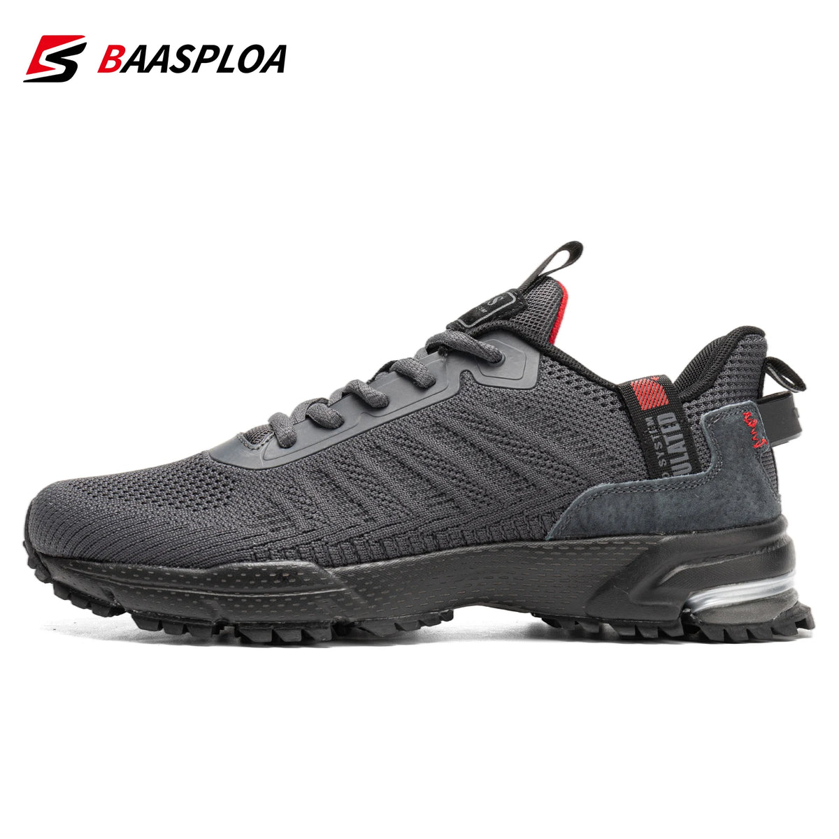 Baasploa professionele hardloopschoenen voor heren, lichtgewicht designer mesh sneakers voor heren, veterschoenen voor outdoor sport en tennis
