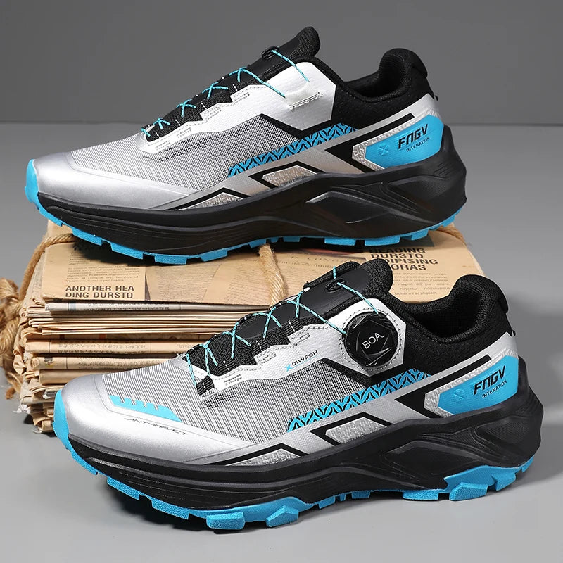 Mens Running Shoes Outdoor Mesh Breathe Mountain Off Road Climbing Shoes Wear Resistant Cosy Fashion Sneakers for Men