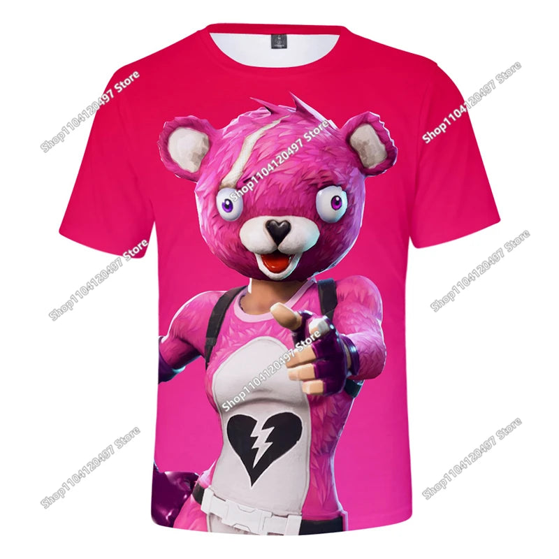 Christmas Fortnite 3d T-shirt Tees Battle Royale Streetwear Kids Victory Game Men and Women Harajuku T Shirt Teen Clothes