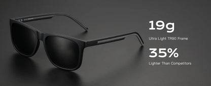 ZENOTTIC Men's Polarized Sunglasses - Lightweight TR90 Frame Square Mens Sunglasses UV400 Protection