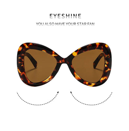 2025 New Fashion Big Frame Cat's Eye Butterfly Women Sunglasses Luxury Designer Men Sunglass Outdoor Travel Eyewear Female UV400
