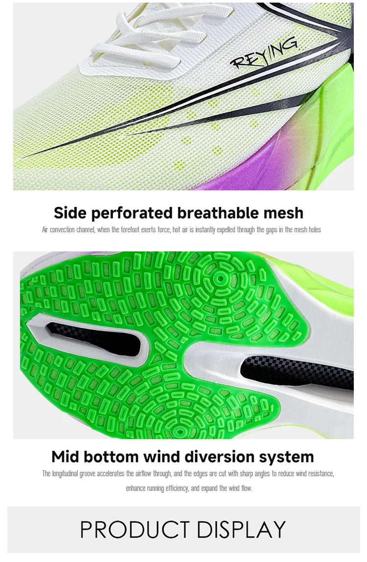 IRUNSVAN Marathon Full Length Carbon Plate Running Shoes Men Cushion Shock Absorbent Triple Rebound Outdoors Road Sports Shoes