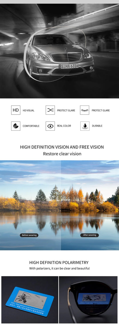 Cook polarizer color-changing sunglasses male driver fishing sunglasses day and night driving special glasses tide
