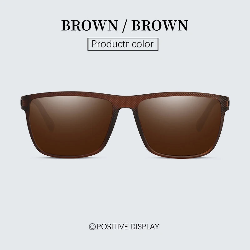 Fashion High Quality Brand New Polarized UV400 Sunglasses Men Women‘s Square Matte Frame Glasses