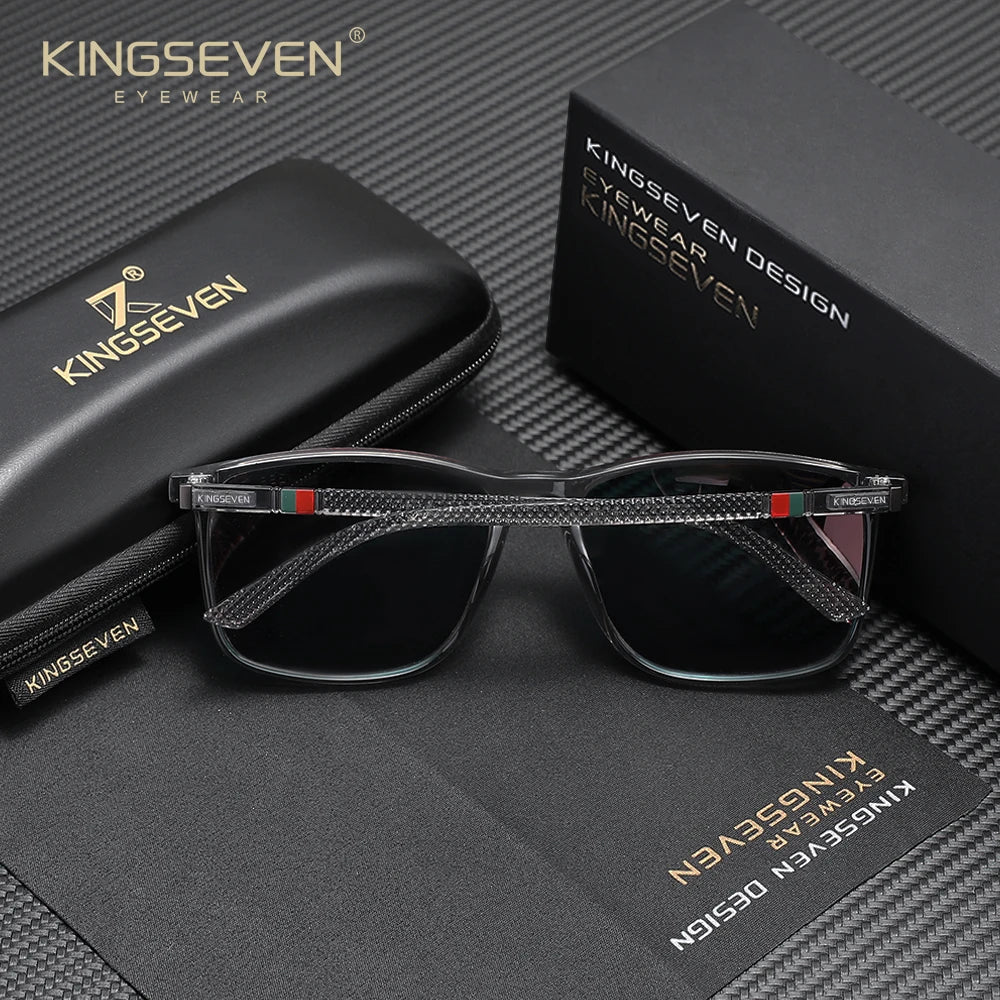 KINGSEVEN Brand Rectangle Sunglasses For Men Women Polarized  Anti-UV400 Glasses Travel Outdoor Sports Eyewear