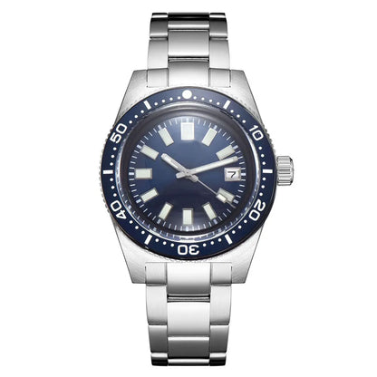 Tandorio 41mm 62MAS Black Gray Dial NH35A Automatic 300M Diving Men's Watch Ceramic Bezel Green Lume Bow Sapphire Glass