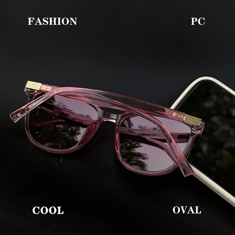 1PCS/2PCS/3PCS Round Women's Polarized Sunglasses - Stylish PC Frame Pink/Blue/Leopard/UV400 Lenses Travel, Driving & Hiking"