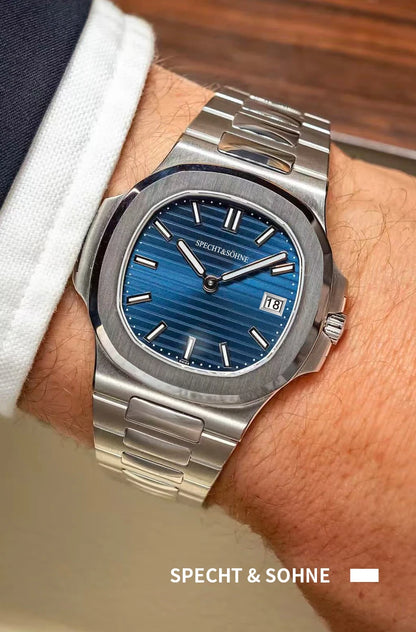 2026 New Specht & Söhne Luxury 40MM Quartz Watch For Men Super Slim Steel Sapphire Crystal 50M Waterproof 5711 Classic Watch