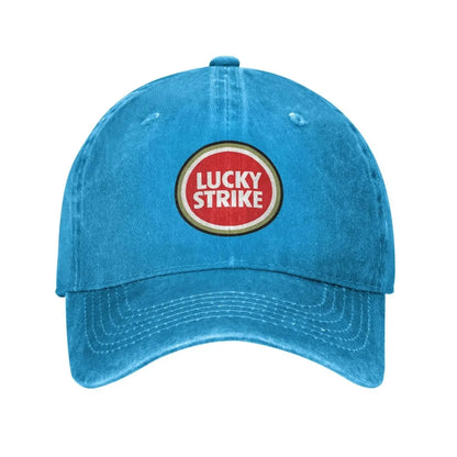 Lucky Strike Letters Troye Sivan Musik Sport Retro Cowboy Tvättade basebollkepsar Herr Denim Street Tide-hatt Vandring Herr Dad Cap