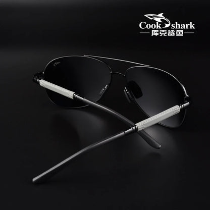 Cook polarizer color-changing sunglasses male driver fishing sunglasses day and night driving special glasses tide