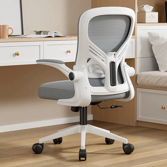 Chaise de Bureau Ergonomique et Confortable pour Étudiant, Tabouret à Dossier pour Gamer