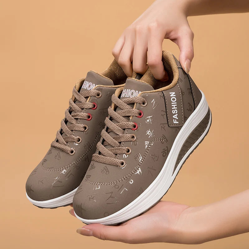 Damen-Sneaker, modische vulkanisierte Damenschuhe, flache Damenschuhe zum Wandern, Plateauschuhe, Übergrößen, Zapatillas Mujer