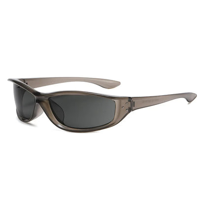 Rivets Y2K Sports Punk Sunglasses Women Designer Rectangle Goggle Men Luxury Sun Glasses UV400 Driving Cycling Fashion Eyewear