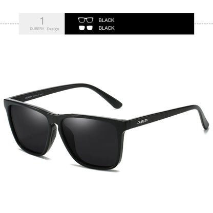 DUBERY Full Rim Polarized Fashion Sunglasses For Men And Women 14 Colors Model 108