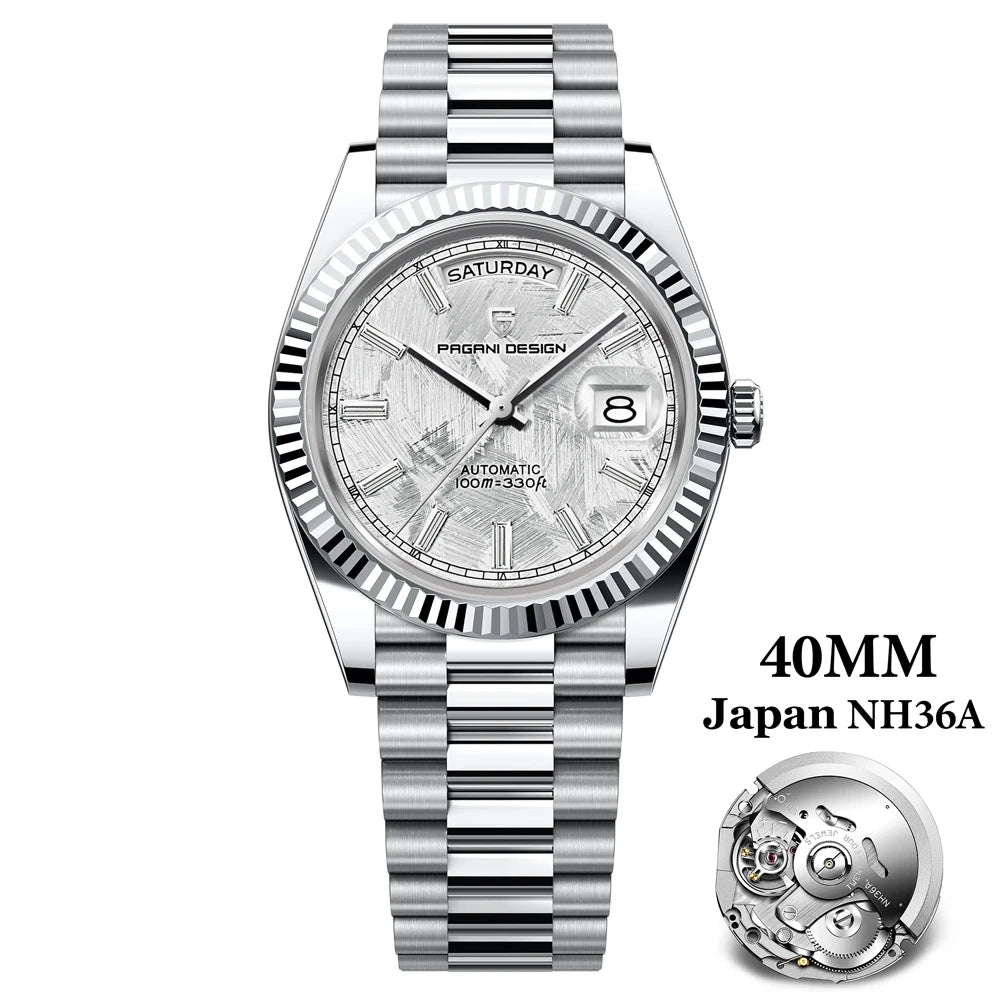 PAGANI DESIGN 2025 New Date Week 40MM Men's Watches Brand Luxury Gold Automatic Watch Men Waterproof Mechanical Wrist watch Men