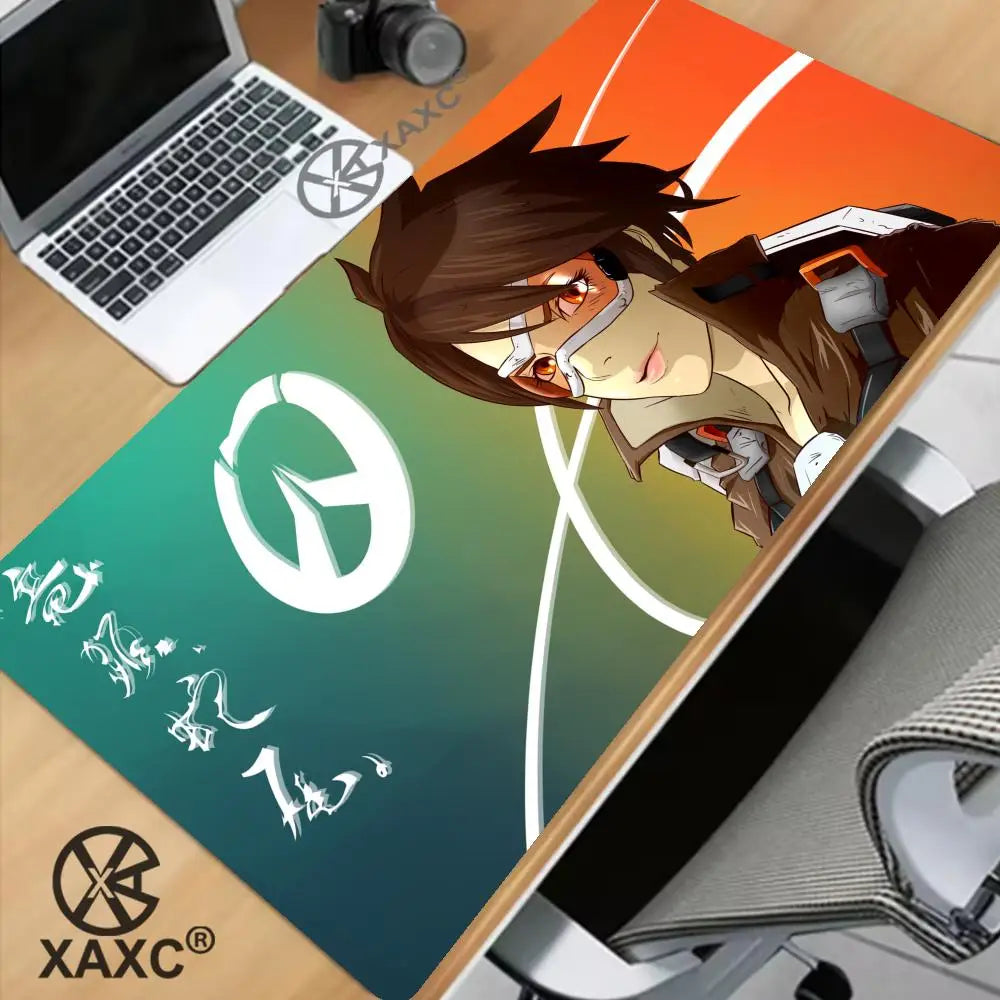 Μεγάλο mouse pad Overwatch Kawaii XXL για PC, επιφάνεια γραφείου υπολογιστή, gamer χαλάκι γραφείου, πληκτρολόγιο, τραπέζι, GamingAccessories MousepadXAXC