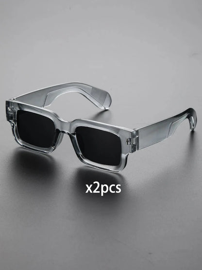 1PC Unisex Square Plastic Frame Trendy Classic Sunglasses For Outdoor Travel UV Protection Accessories