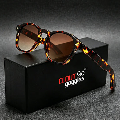 CLOUT GOGGLES Fashion Personality Rivet Sunglasses Women Men Square Frame Outdoor Travel Ultraviolet Protection Sun Glasses