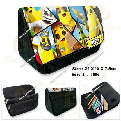 Fortnite Kids Pencil Bag Kawaii Pencil Case Large Capacity Waterproof Handheld Cosplay Pencil Pouch Office Stationary Gift Toy