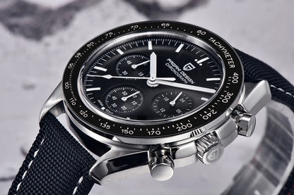 PAGANI DESIGN Moon Uhr – Luxuriöser Quarz-Chronograph für Herren, sportlicher Stil, Saphirglas mit Antireflexbeschichtung, leuchtende Anzeige