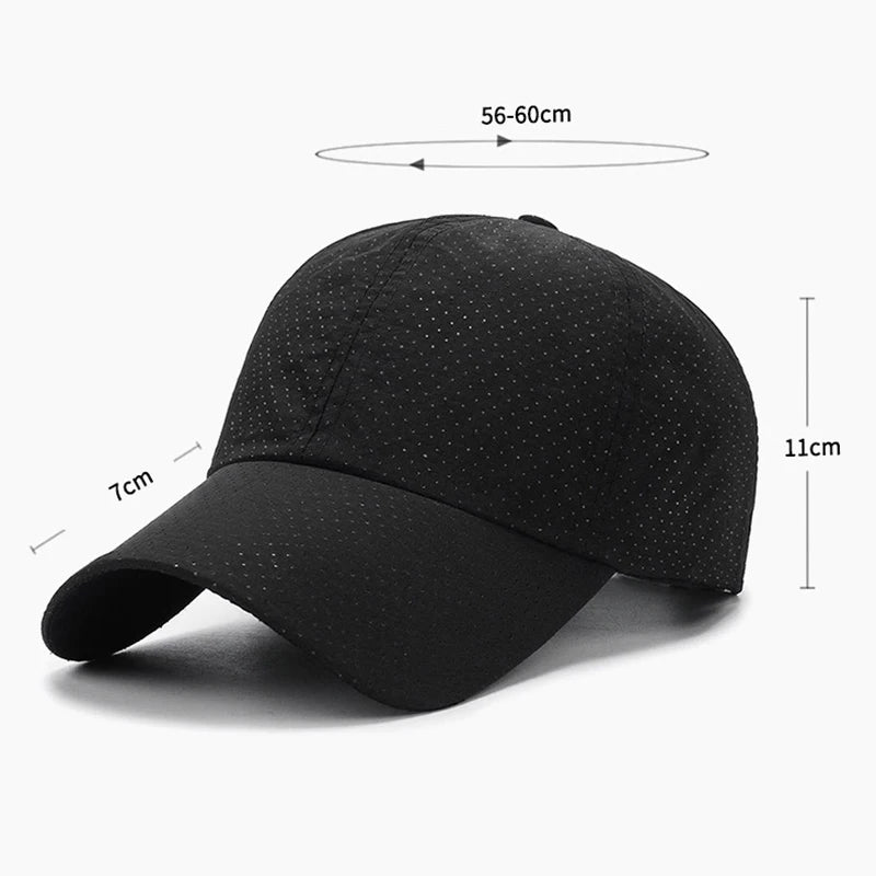 Mesh Quick Dry Cap Men Running Sports Baseball Cap Women Golf Tennis Cap Outdoor Jogging Breathable Sun Hat