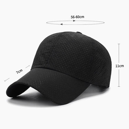 Mesh Quick Dry Cap Men Running Sports Baseball Cap Women Golf Tennis Cap Outdoor Jogging Breathable Sun Hat