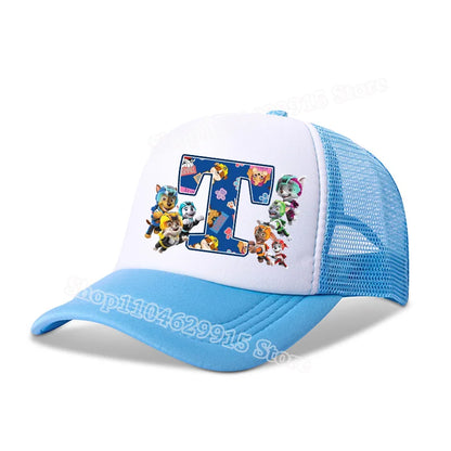Paw Patrols Baseball Cap Boys Girls Cartoon Anime Chase Skye A-Z Letters Print Hat Summer Athleisure Adjustable Casual Hats Gift