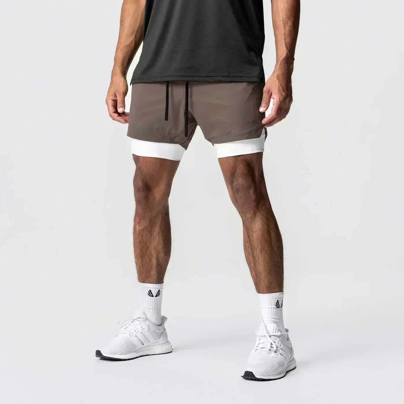 Dragon Ball Men's Double-layer Shorts Son Goku Summer Japanese Anime Fake Two-piece Sports Fitness Quick-drying Shorts
