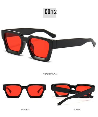 JNPCXI Fashion Square Women Luxury Sunglasses Retro Gradient Blue Designer Men Trending Sun Glasses Shades UV400