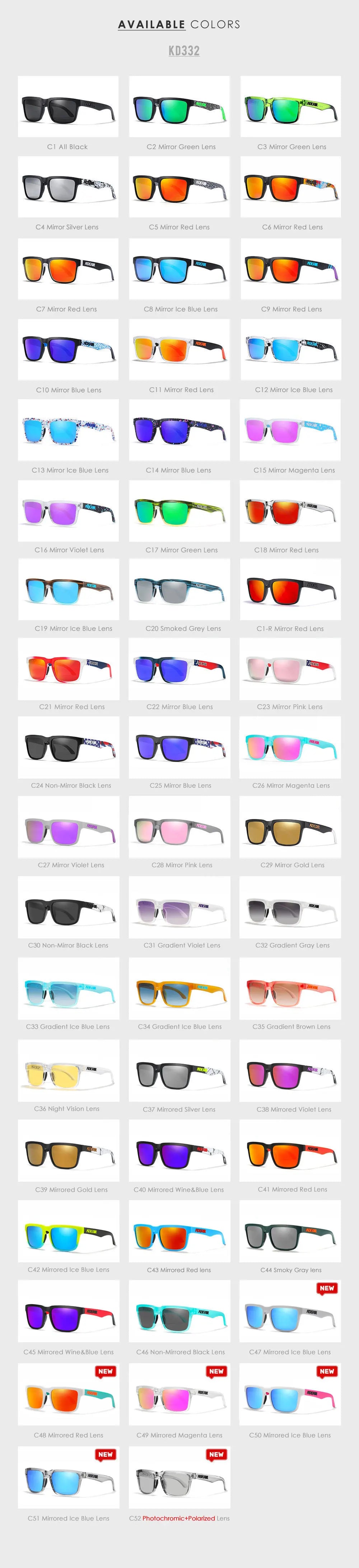 Kdeam High Quality Original Brand Design Polarized Sunglasses for Women Men Fashion Unisex  Trendy Outdoor Eyewear For Couple