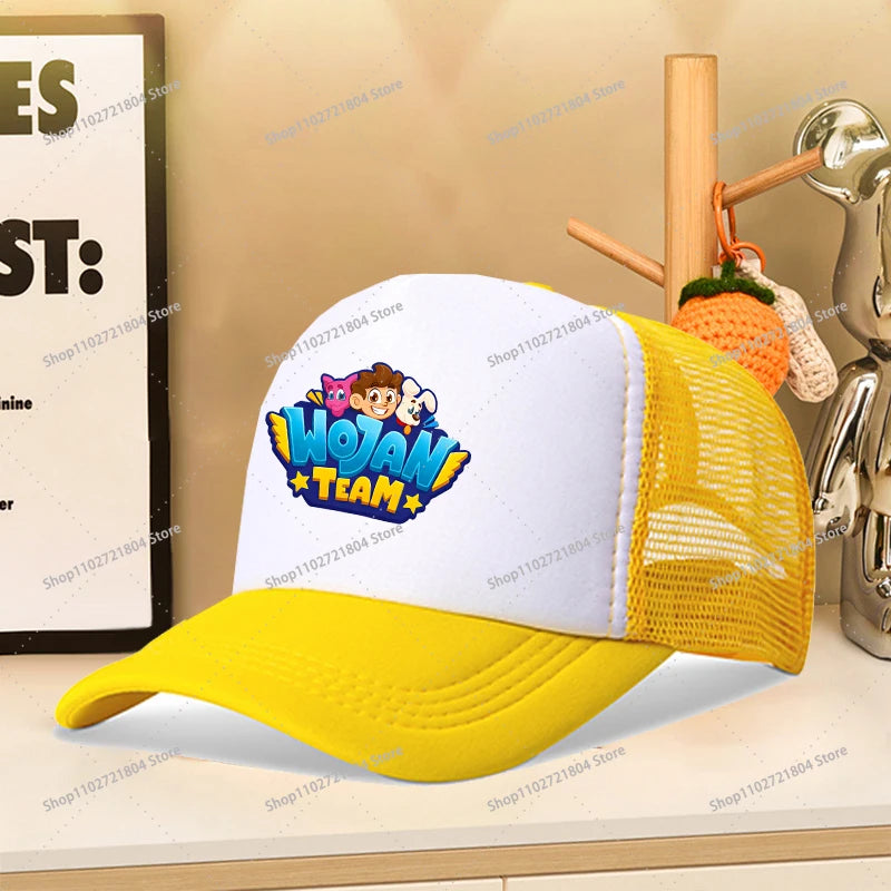Wojan Teams Mesh Baseball Cap Cute Cartoon Summer Outdoor Sports Sun Hat Fashion Parent-child Activity Breathable Sunbonnet Gift