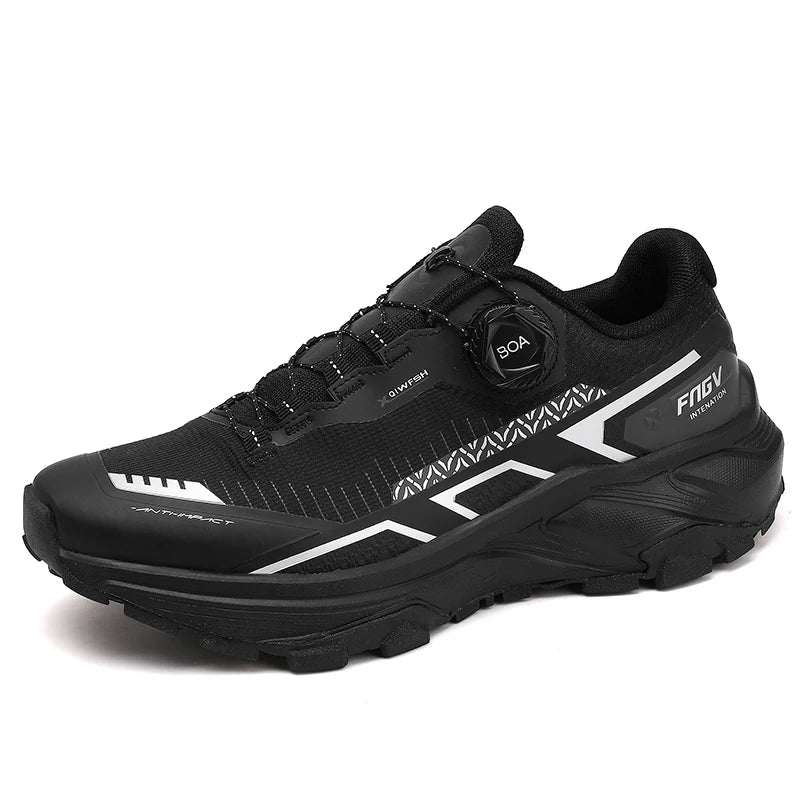 Mens Running Shoes 2025 New Breathe Mesh Outdoor Off Road Hiking Shoes Cushioning Flat Soft Mesh Walking Shoes for Man