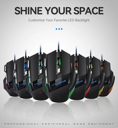 G6 Ενσύρματο Gaming Ποντίκι USB με 7 Κουμπιά, Τροχό Κύλισης, Ρυθμιζόμενη Οπτική Ανάλυση 5500DPI, Εργονομικό Ποντίκι E-sports για Laptop PC Xiaomi