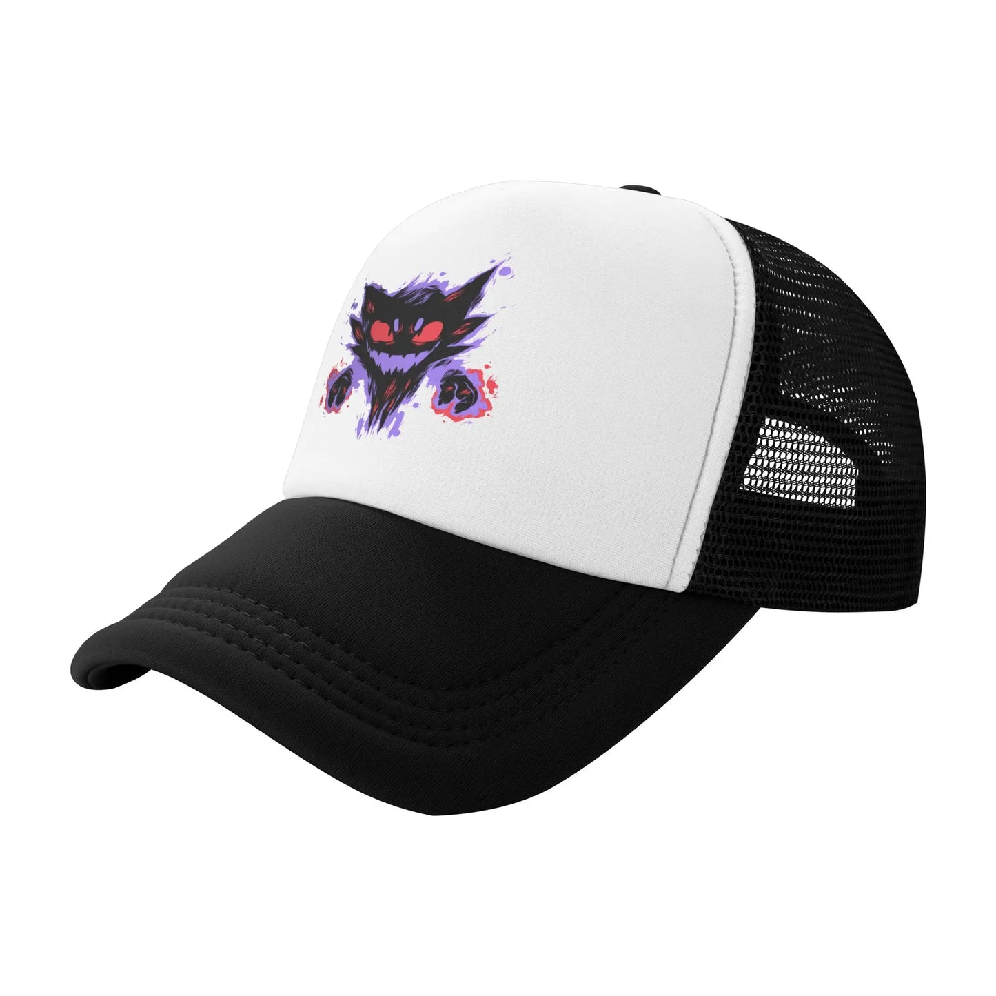 Haunter Gengar Trucker Hat Mesh Baseball Caps Snapback Caps Pokemon Pocket Anime Dad Hat Trucker Hat Adjustable Sport Cap Summer