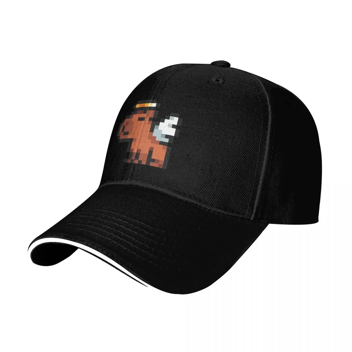 Smol Pixel Capybara - Angel Baseball Cap beach hat Golf Hat luxury woman cap New Hat Girl Men's