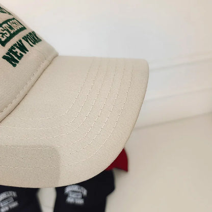 Baseballkeps i mjuk bomull med broderade bokstäver för kvinnor och män, vardags- och friluftssport, med böjd skärm, unisex, hiphop- och pappakepsar