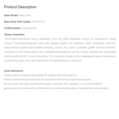 Custom Sneakers Nike Dunk Night Walker SAML Retro Urban Casual Low Top Shock Absorbing Breathable Wear Resistant For Men