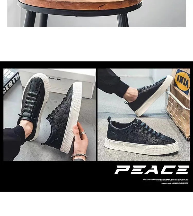 Sneakers da uomo, scarpe casual da uomo, ballerine da uomo, zapatillas da uomo, scarpe leggere in pelle PU traspiranti, scarpe da tennis sportive da uomo bianche