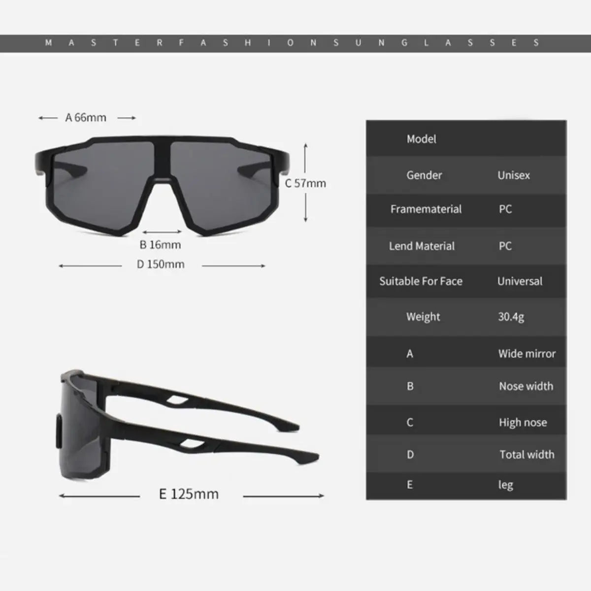 New Cycling Sunglasses Large Frame UV400 Shades UV Protection Outdoor Sports Windproof Anti-Ultraviolet Hiking Climbing Goggles