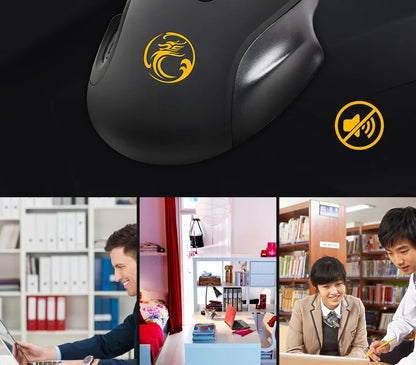 Stille 2.4G USB draadloze muis op batterijen met optische tracking, computermuis met ontvanger, geruisloze muis voor kantoor, laptop, iPad en Mac