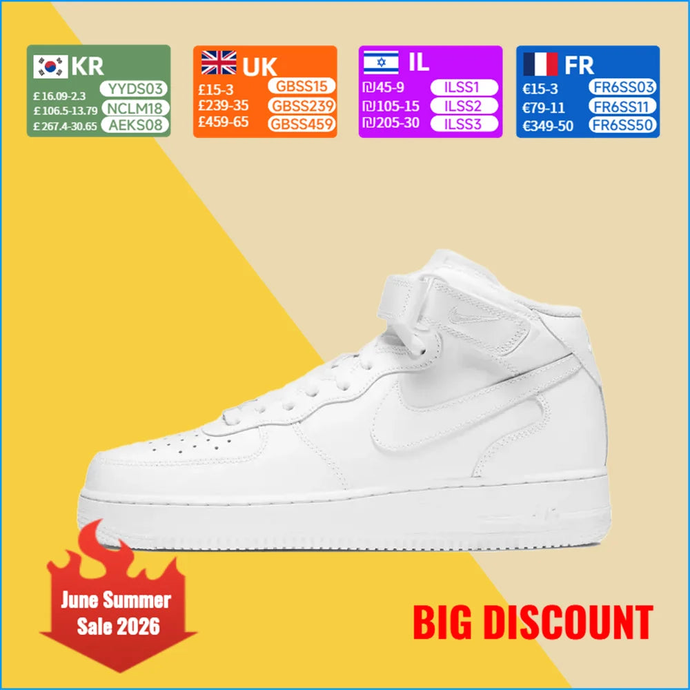 Nike Air Force 1 Mid unisex sneakers – klassiek ontwerp, dempende enkelsteun voor veelzijdig casual gebruik CW2289-111