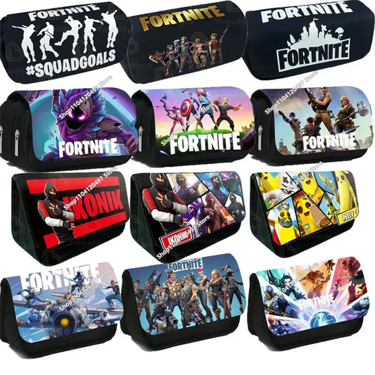 Estojo para Lápis Anime Fortnites Kawaii, Grande Capacidade, Impermeável, de Mão, para Cosplay, Escritório, Papelaria, Presente e Brinquedo