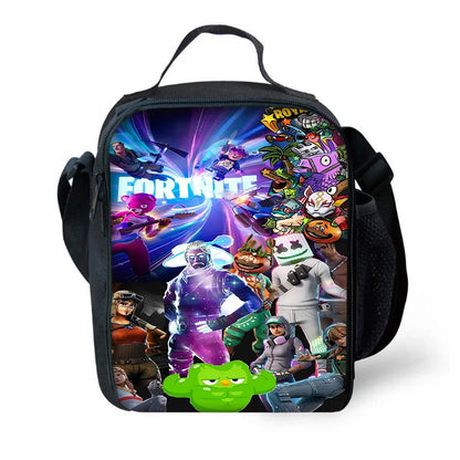Hot Game F-FortniteS Child Insulated Large Capacity Bag for Boy Girl Student Outdoor Picnic Resuable Thermal Cooler Lunch Box